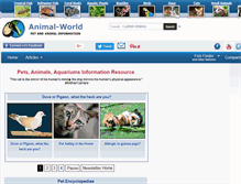 Tablet Screenshot of animal-world.com